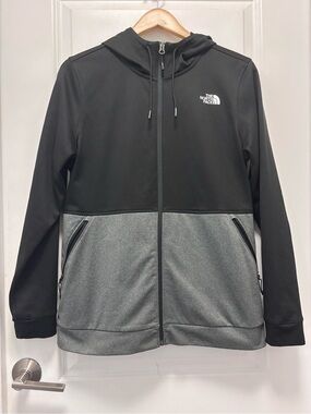 The North Face Black and Gray Two-Tone Hooded Performance Jacket